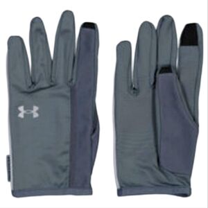 Under Armour Mens Grey Large Storm Run Liner Speedwipe Gloves NWT
